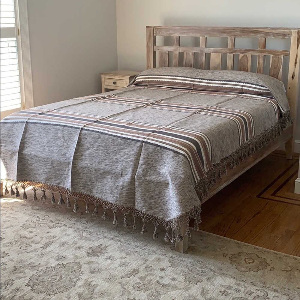 Hand loom  Full Size Cotton Bedspread.